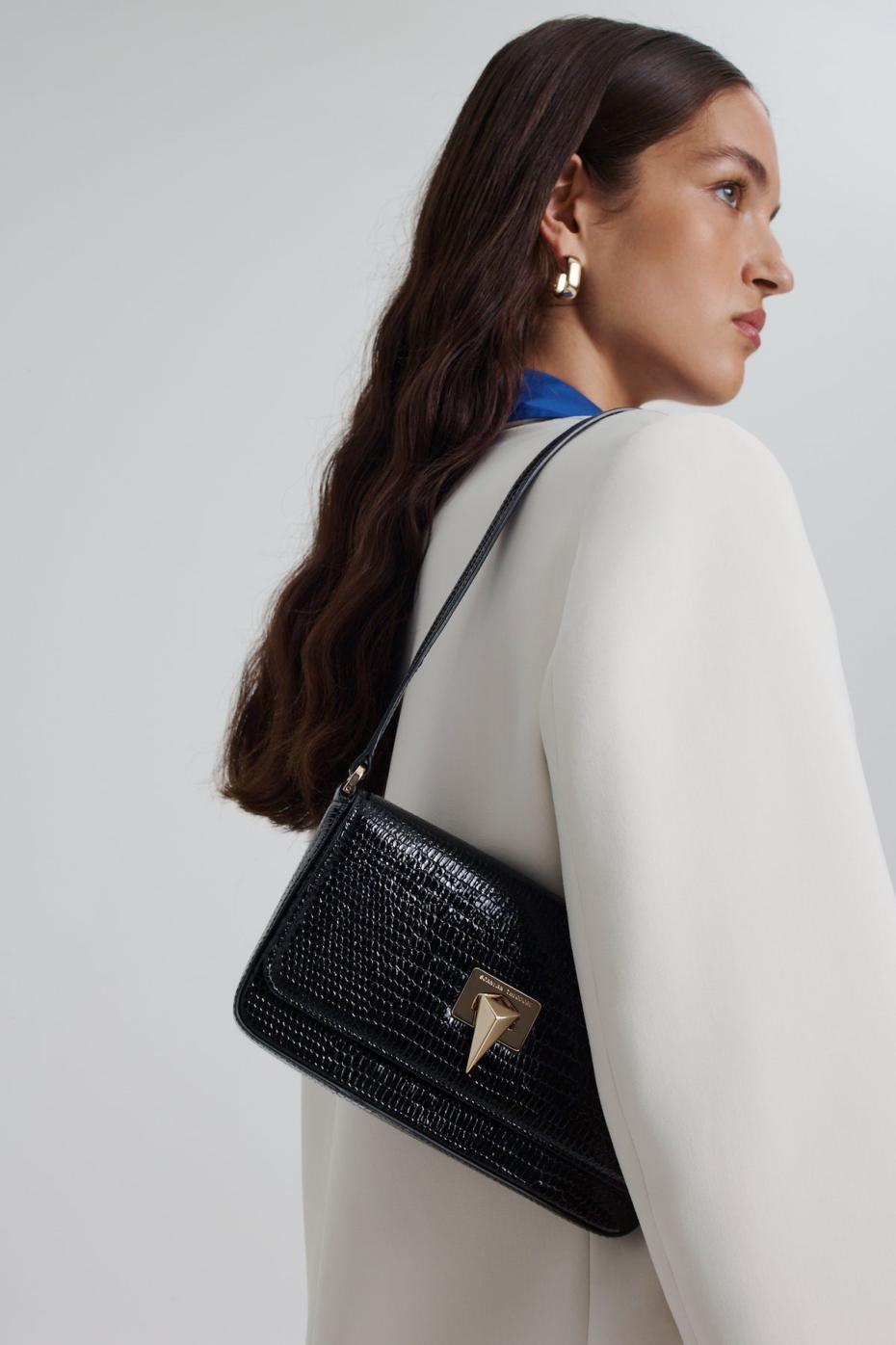 Bags | Women Scanlan Theodore EMBOSSED SLIM BAG Black