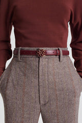 Belts | Women Scanlan Theodore FLOWER BUCKLE BELT 2 Burgundy