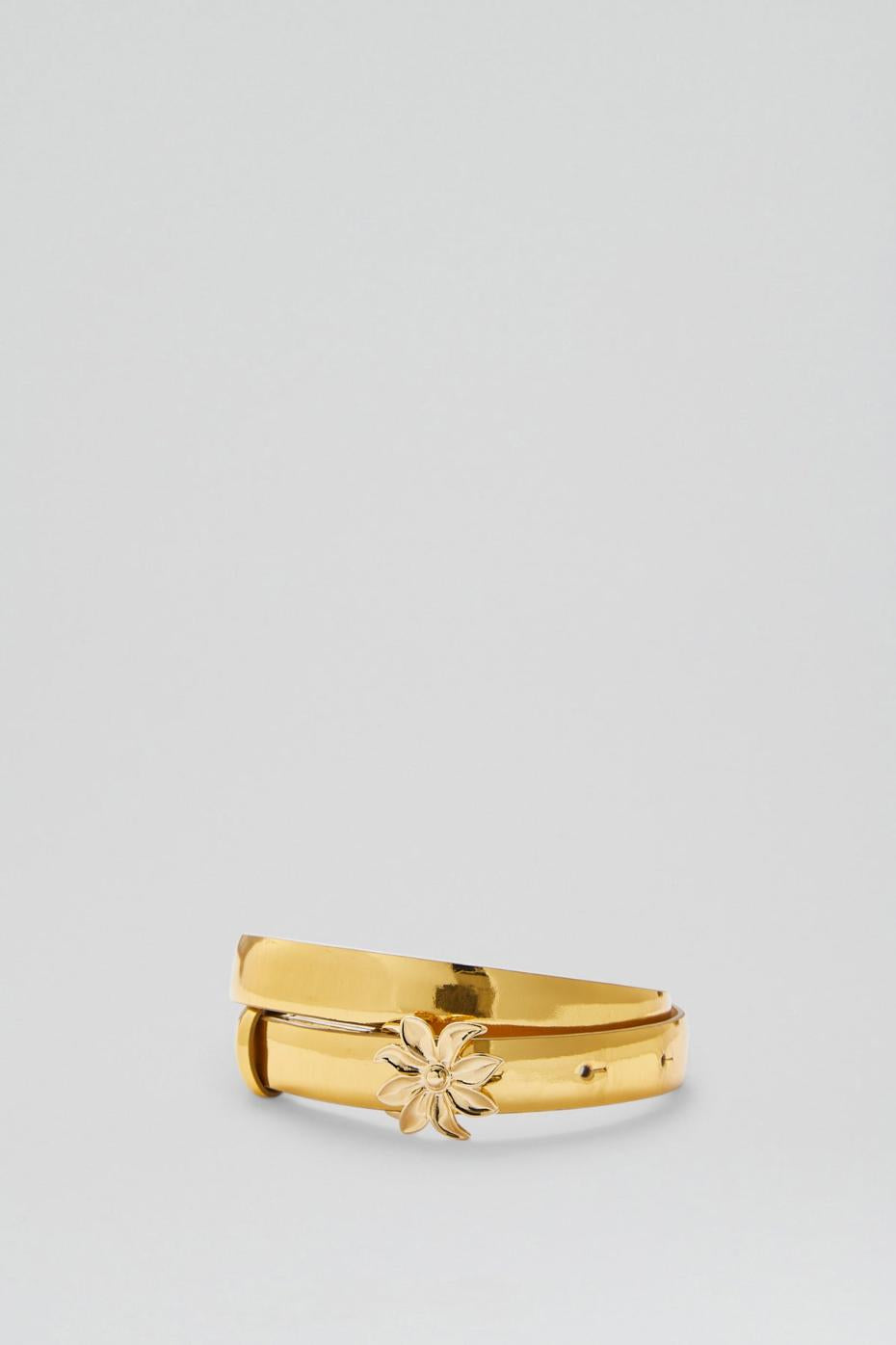 Belts | Women Scanlan Theodore FLOWER BUCKLE BELT 2 Gold