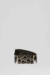 Belts | Women Scanlan Theodore ITALIAN JEWELLED BELT 3.5 Black