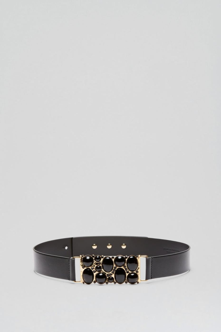 Belts | Women Scanlan Theodore ITALIAN JEWELLED BELT 3.5 Black