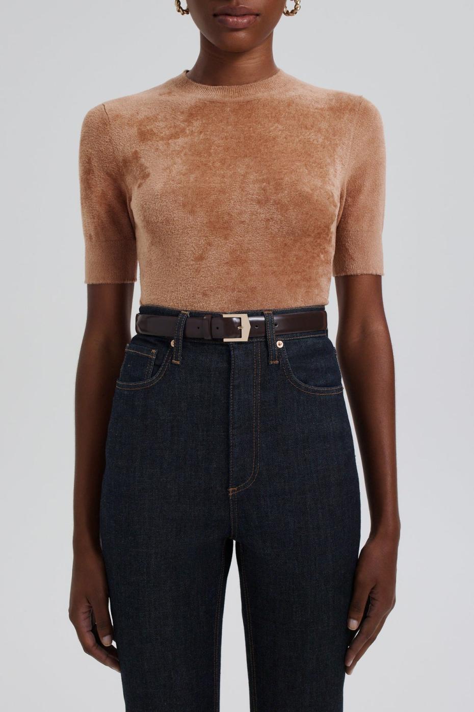 Belts | Women Scanlan Theodore POINTED BUCKLE BELT 2.5 Dark.chocolate