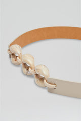 Belts | Women Scanlan Theodore RESIN CHUNKY TRIM BELT 2.5 Oyster