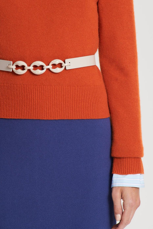 Belts | Women Scanlan Theodore RESIN CHUNKY TRIM BELT 2.5 Oyster