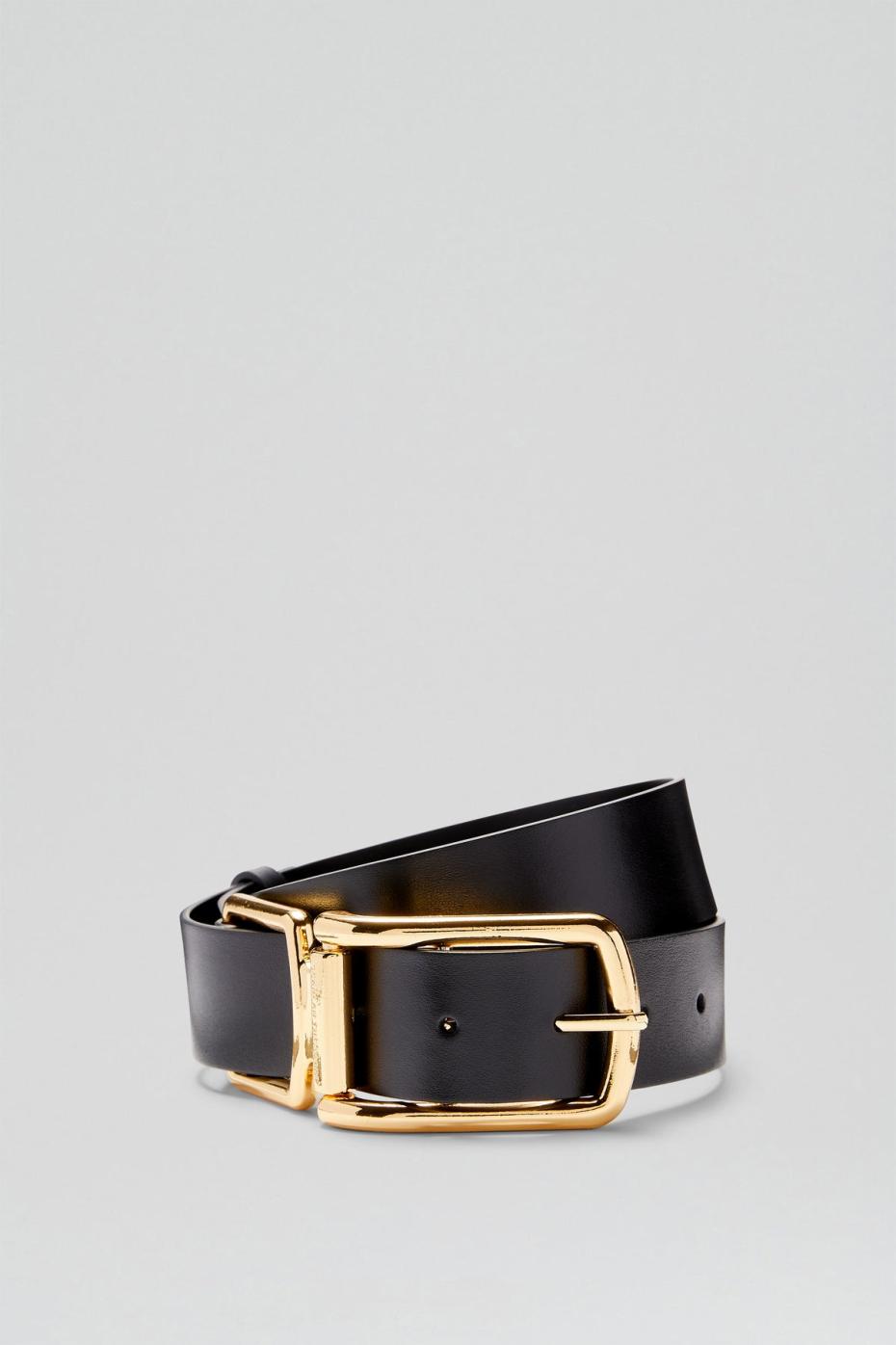 Belts | Women Scanlan Theodore SADDLE BUCKLE BELT 3.5 Black