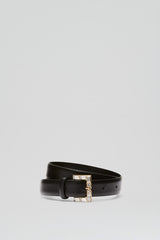 Belts | Women Scanlan Theodore STRASS BUCKLE BELT 2.5 Black