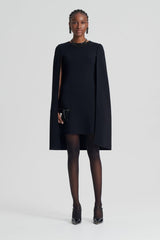 Capes | Women Scanlan Theodore CREPE KNIT CAPE DRESS Black