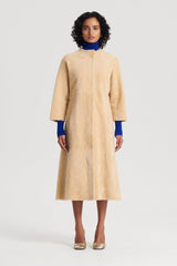 Coats | Women Scanlan Theodore COCOON SHEARLING COAT Gold