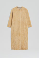 Coats | Women Scanlan Theodore COCOON SHEARLING COAT Gold