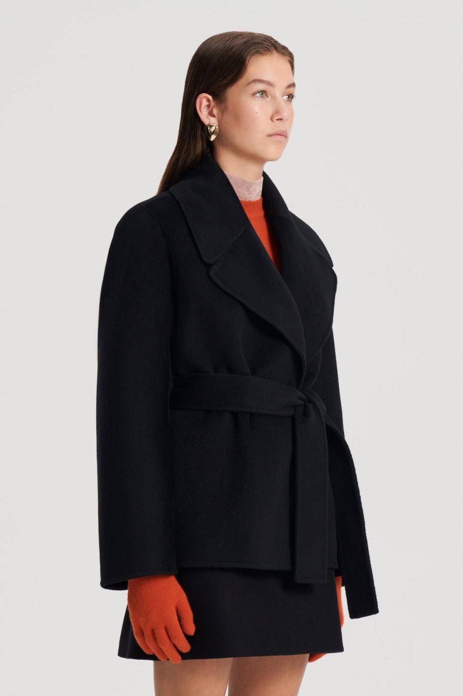Coats | Women Scanlan Theodore COCOON SLEEVE COAT Black