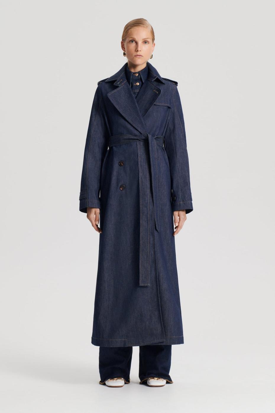 Coats | Women Scanlan Theodore DENIM TRENCH Indigo.s