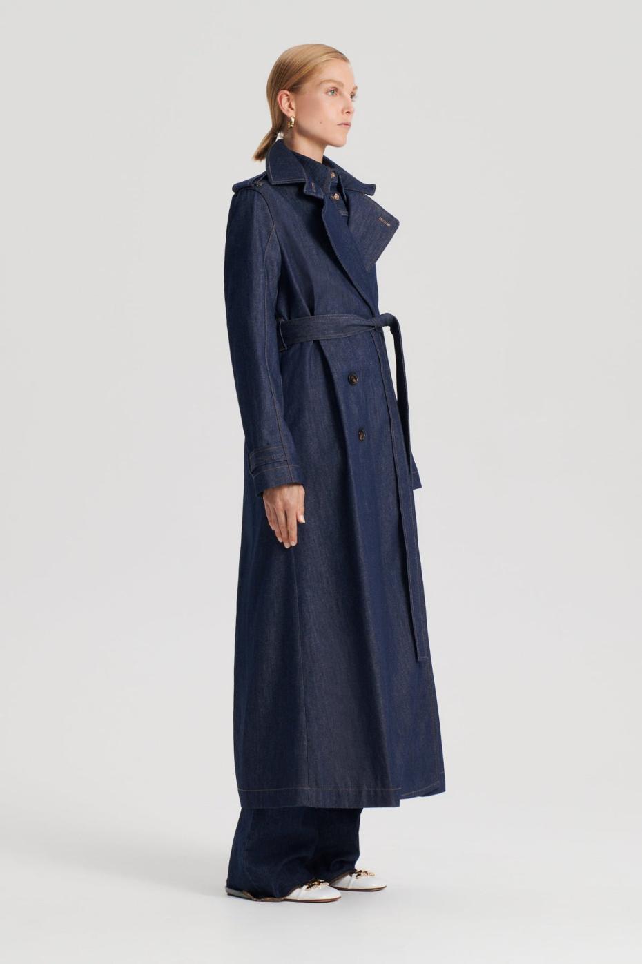 Coats | Women Scanlan Theodore DENIM TRENCH Indigo.s