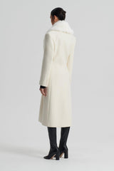 Coats | Women Scanlan Theodore FAUX FUR COLLAR COAT Creme