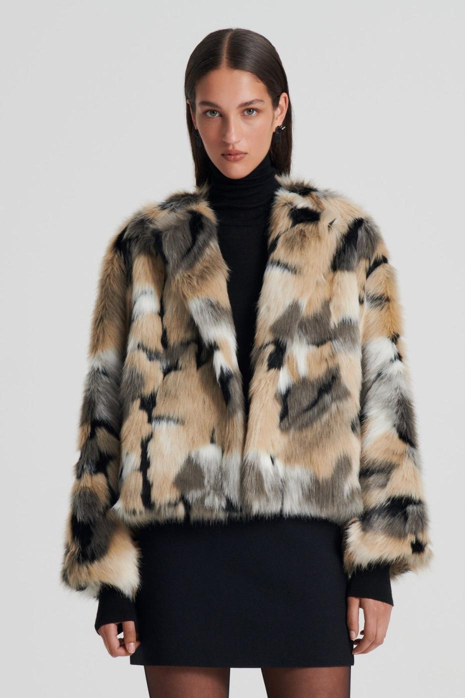 Coats | Women Scanlan Theodore FAUX FUR JACKET Multi