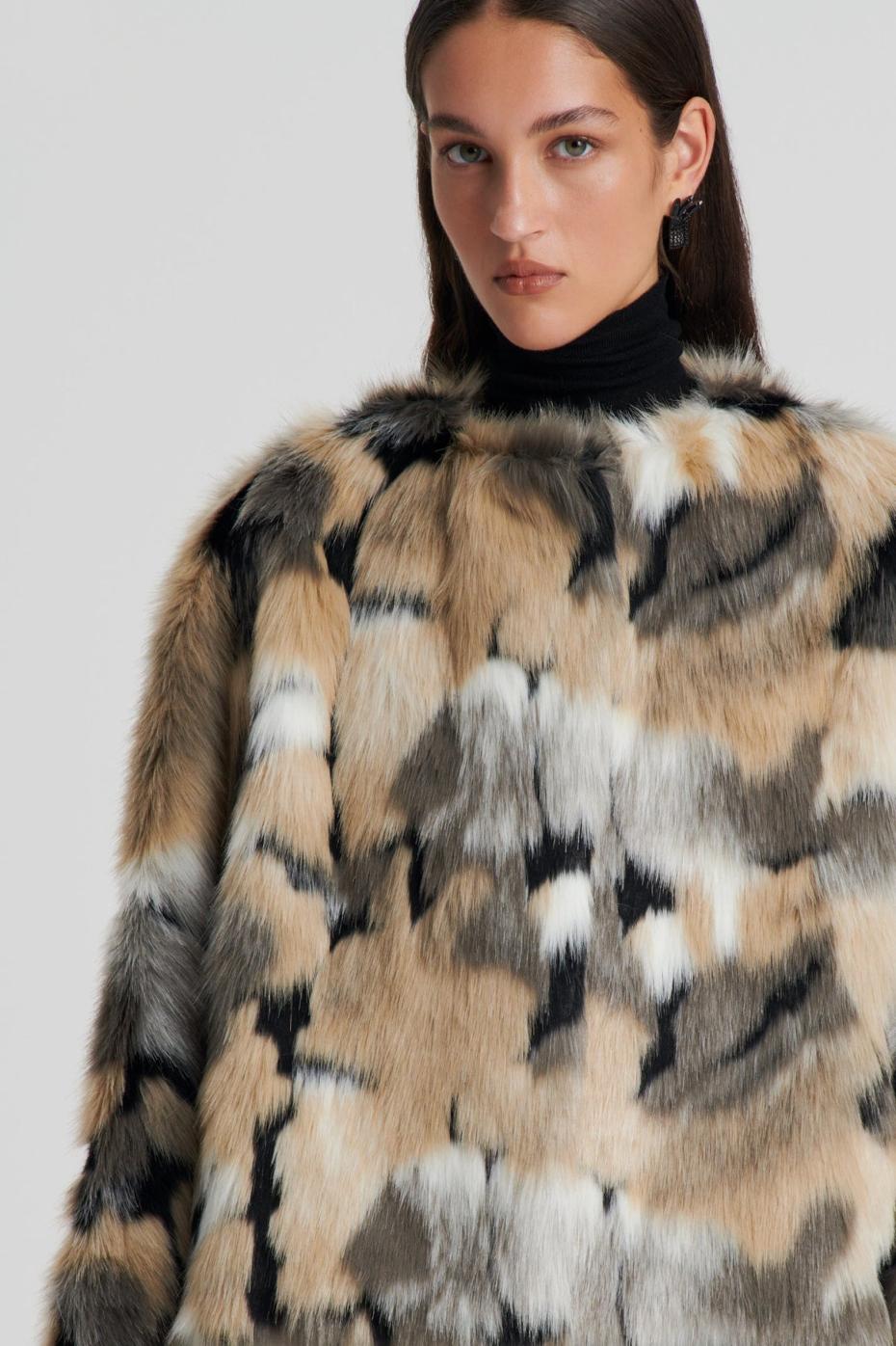Coats | Women Scanlan Theodore FAUX FUR JACKET Multi