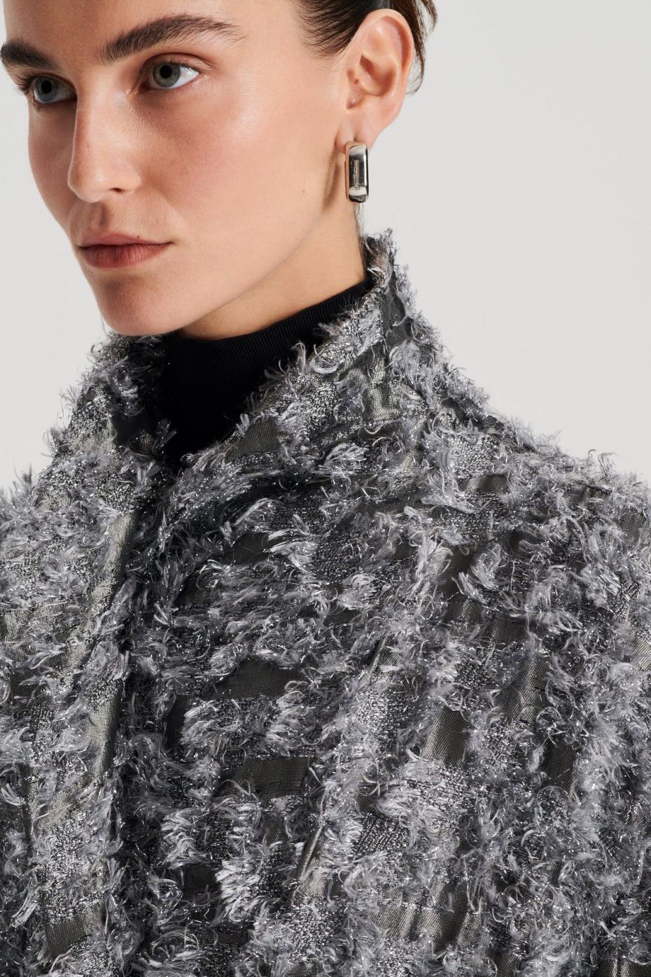 Coats | Women Scanlan Theodore TINSEL FRINGE COAT Dark.silver