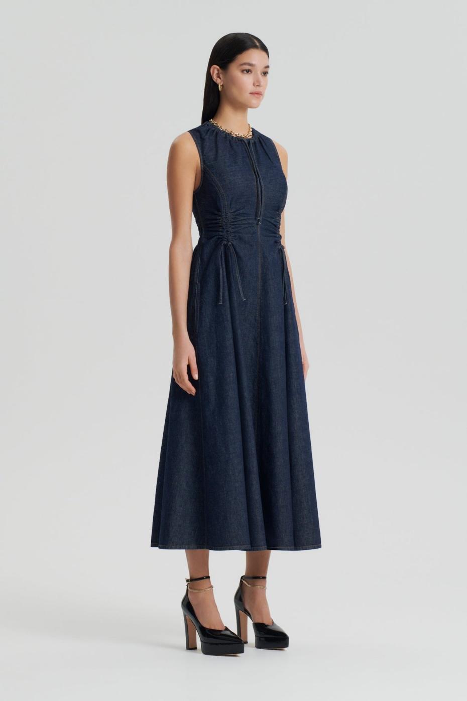 Denim | Women Scanlan Theodore DENIM CARGO DRESS Indigo