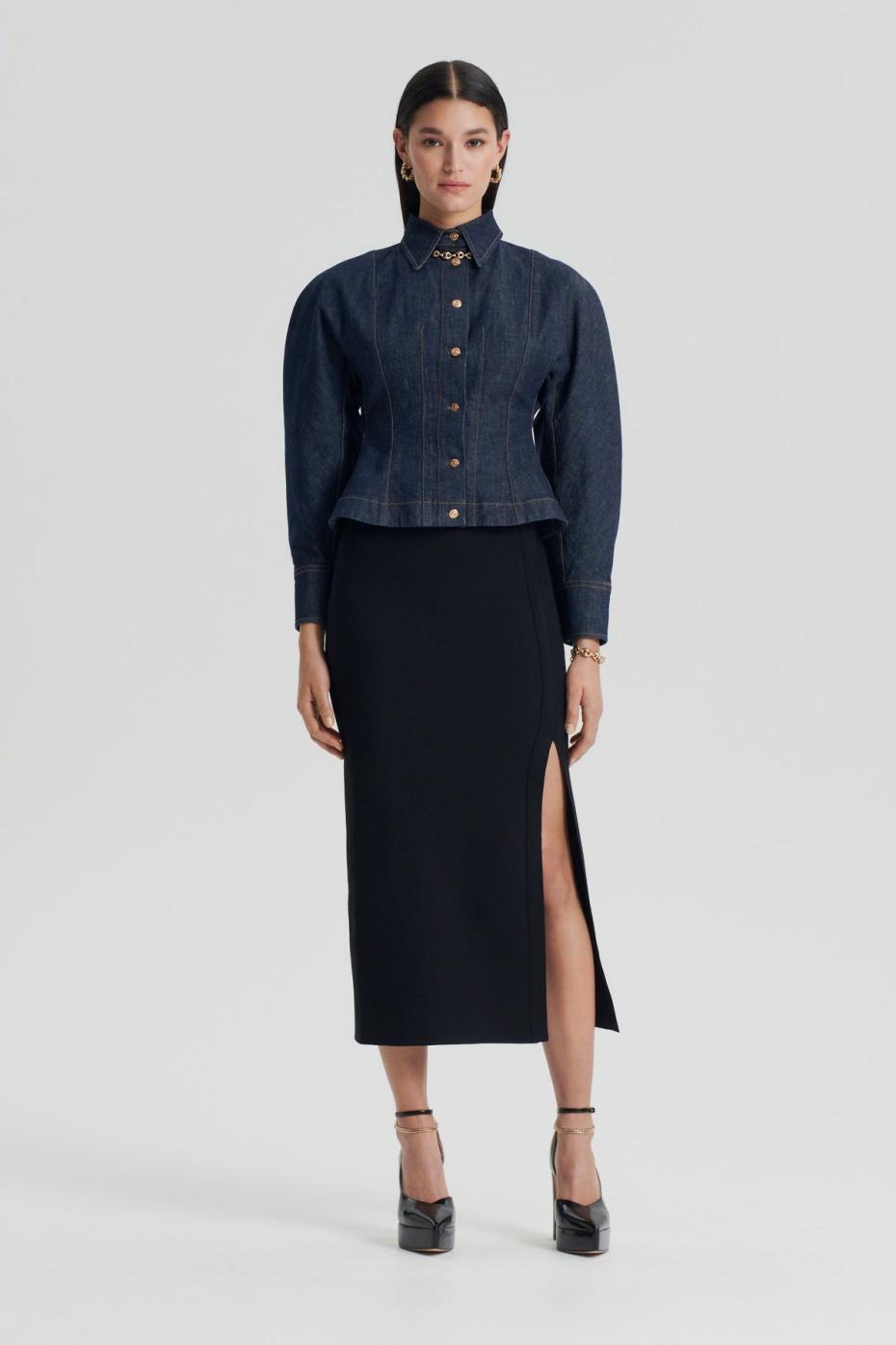 Denim | Women Scanlan Theodore DENIM COCOON SLEEVE JACKET Indigo