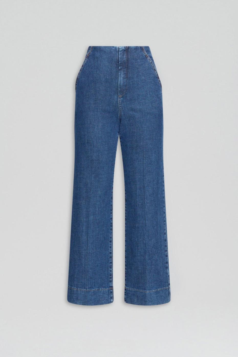 Denim | Women Scanlan Theodore DENIM CROPPED JEAN Washed.indigo