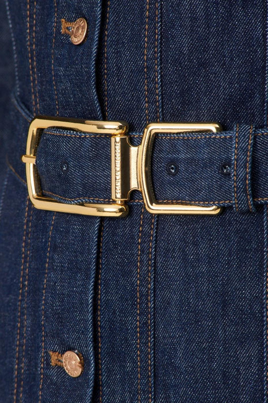 Denim | Women Scanlan Theodore DENIM GOLD BUCKLE BELT Indigo.b