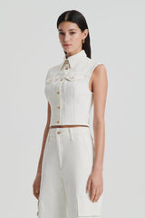 Denim | Women Scanlan Theodore DENIM SLEEVELESS SHIRT Natural.11.5