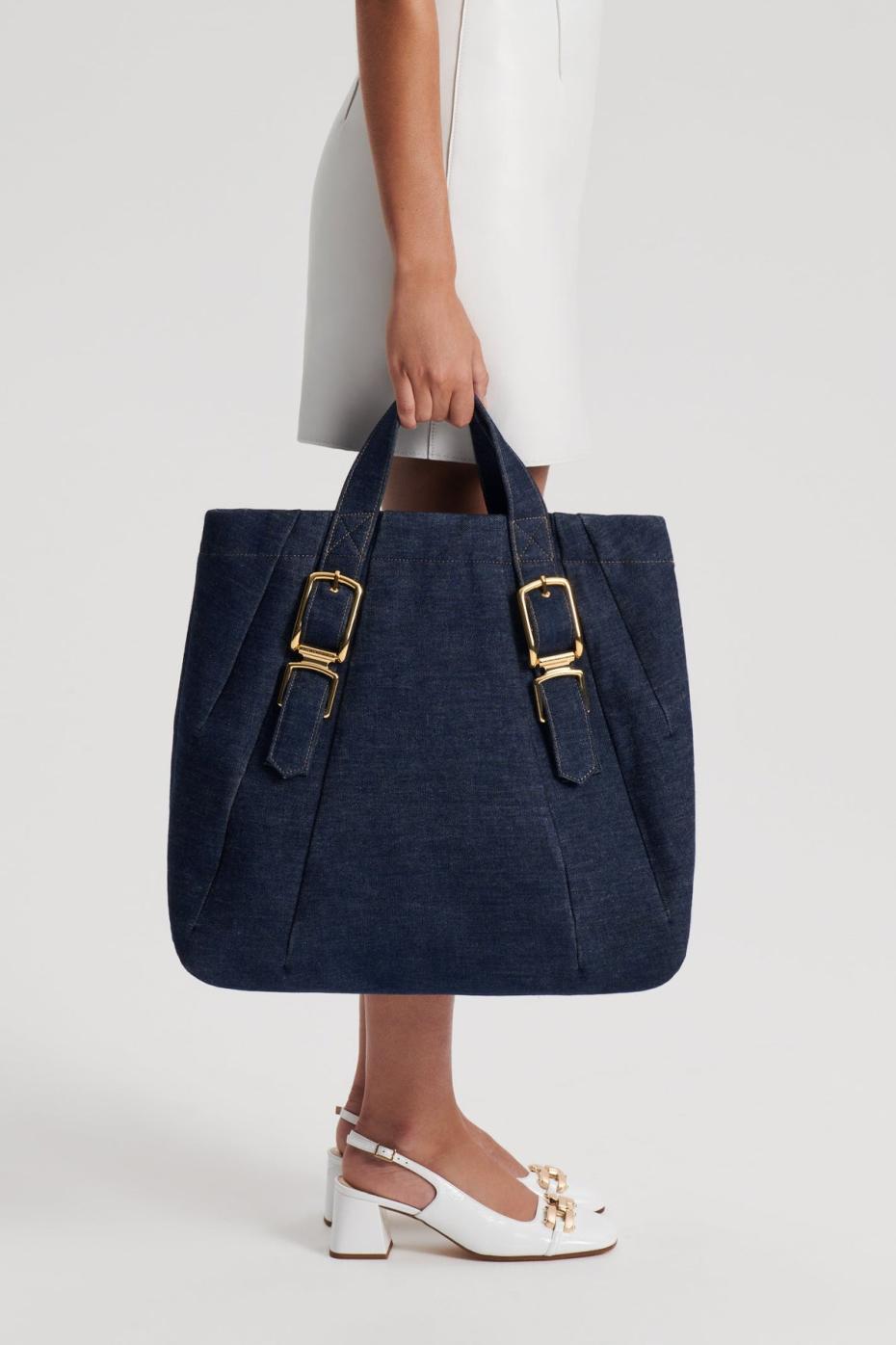 Denim | Women Scanlan Theodore TAILORED DENIM TOTE Indigo.b