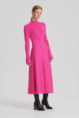 Dresses | Women Scanlan Theodore CREPE KNIT BUTTON POLO DRESS Fuchsia