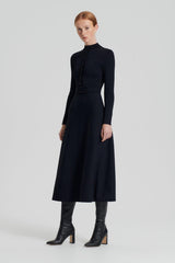 Dresses | Women Scanlan Theodore CREPE KNIT BUTTON SOFT DRESS Black