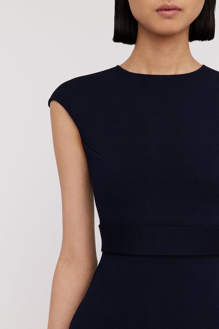 Dresses | Women Scanlan Theodore CREPE KNIT CAP SLEEVE DRESS Navy
