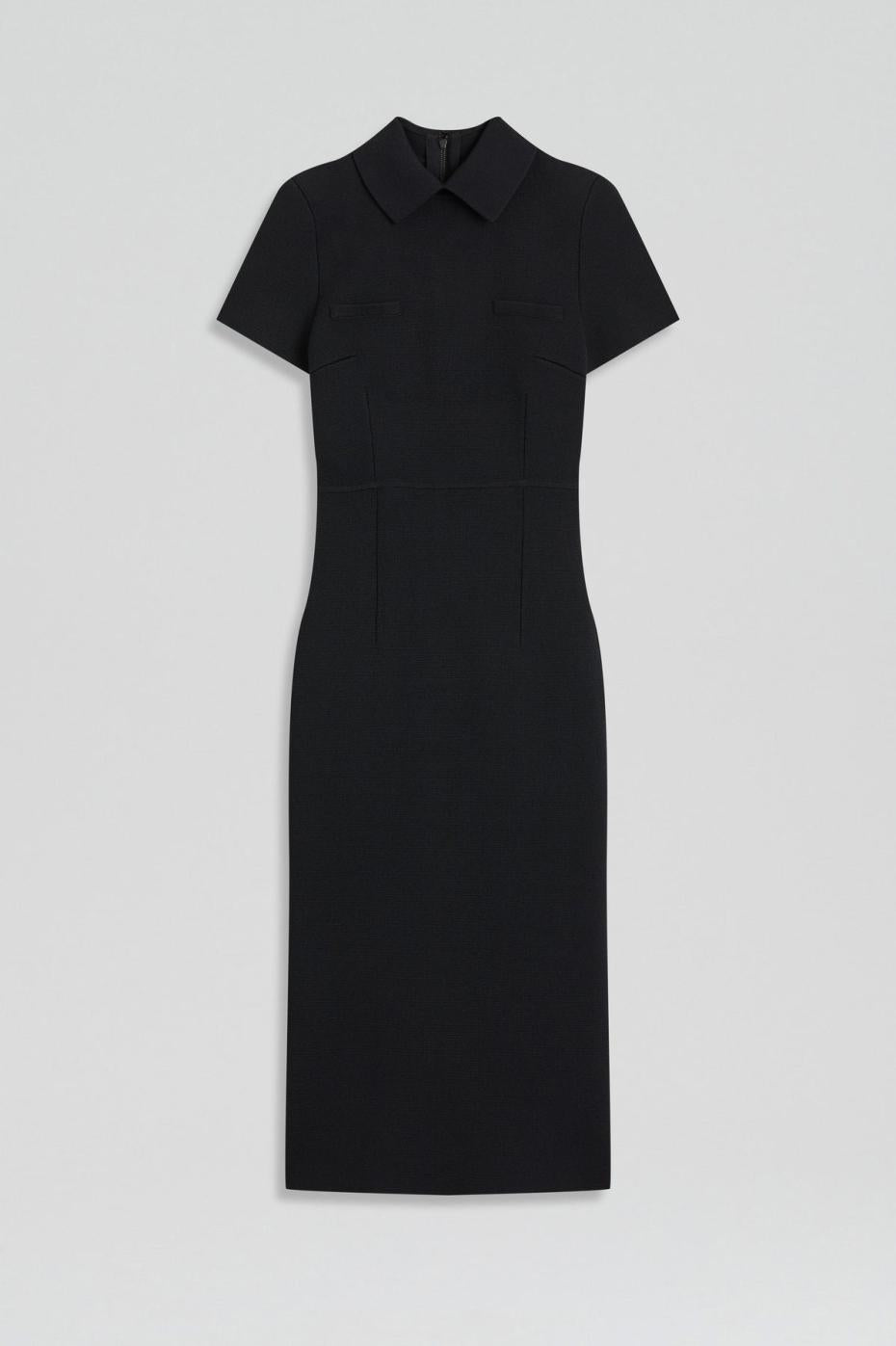 Dresses | Women Scanlan Theodore CREPE KNIT COLLAR DRESS Black