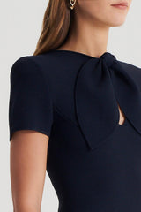 Dresses | Women Scanlan Theodore CREPE KNIT CRAVAT DRESS Navy