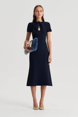 Dresses | Women Scanlan Theodore CREPE KNIT CRAVAT DRESS Navy
