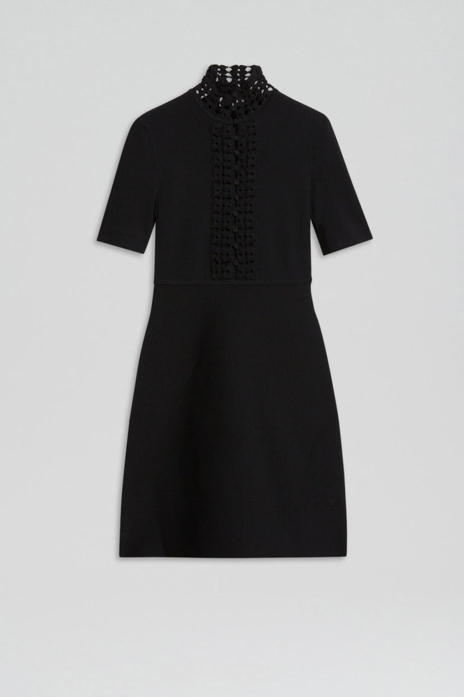 Dresses | Women Scanlan Theodore CREPE KNIT DAISY MINI DRESS Black