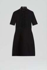 Dresses | Women Scanlan Theodore CREPE KNIT DAISY MINI DRESS Black