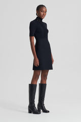 Dresses | Women Scanlan Theodore CREPE KNIT DAISY MINI DRESS Black