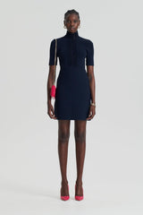 Dresses | Women Scanlan Theodore CREPE KNIT DAISY MINI DRESS Navy