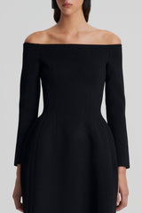 Dresses | Women Scanlan Theodore CREPE KNIT LS PEPLUM DRESS Black