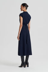 Dresses | Women Scanlan Theodore CREPE KNIT SHIRT DRESS Navy