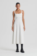 Dresses | Women Scanlan Theodore CREPE KNIT SQUARE NECK DRESS Cream