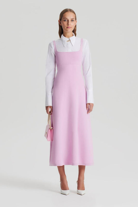 Dresses | Women Scanlan Theodore CREPE KNIT SQUARE NECK DRESS Mauve
