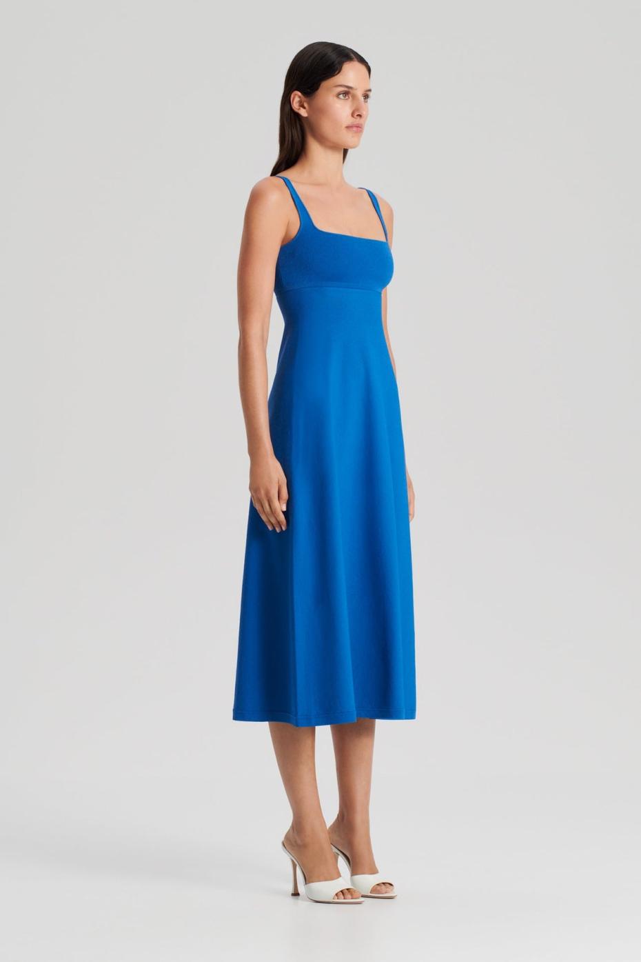 Dresses | Women Scanlan Theodore CREPE KNIT SQUARE NECK DRESS Prussian.blue
