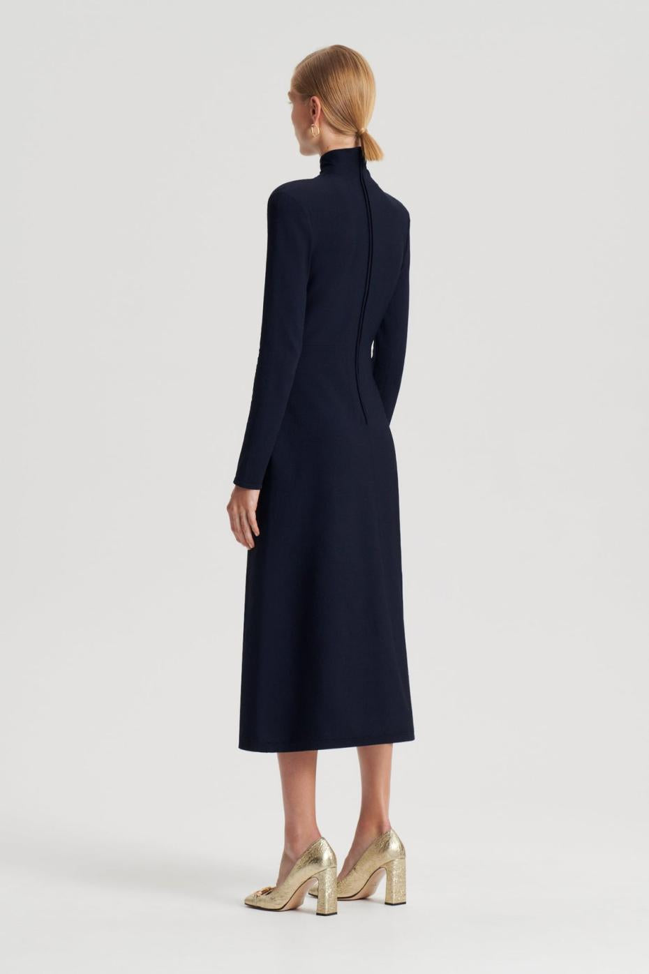 Dresses | Women Scanlan Theodore CREPE KNIT TURBAN TWIST DRESS Navy