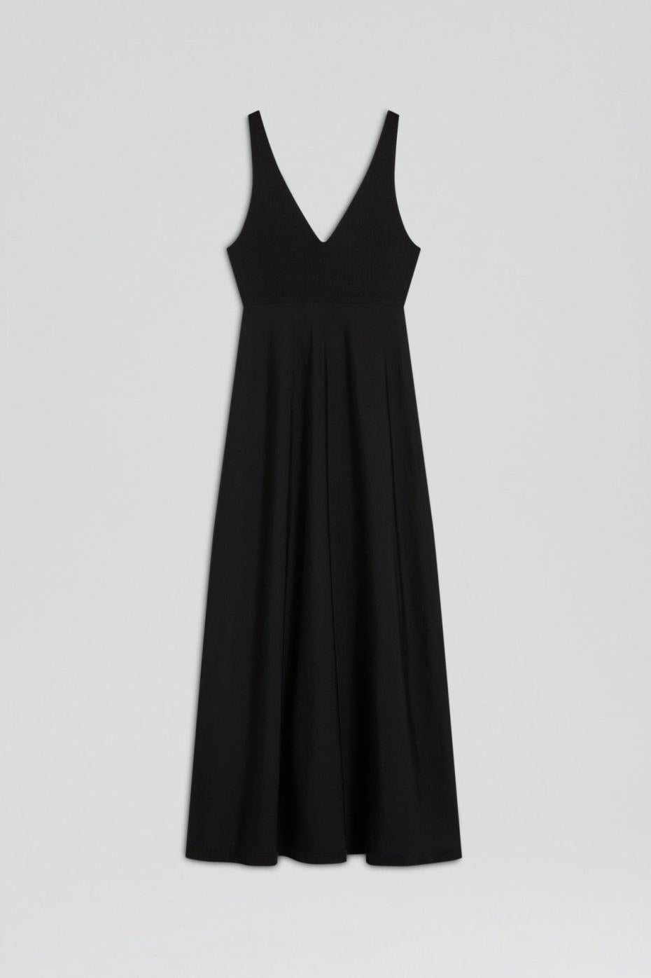 Dresses | Women Scanlan Theodore CREPE KNIT V NECK DRESS Black