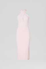 Dresses | Women Scanlan Theodore CREPE KNIT WRAP NECK DRESS Angel