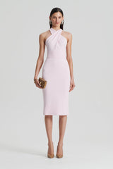 Dresses | Women Scanlan Theodore CREPE KNIT WRAP NECK DRESS Angel