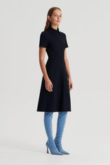 Dresses | Women Scanlan Theodore CREPE KNIT ZIP DRESS Black