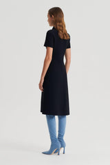 Dresses | Women Scanlan Theodore CREPE KNIT ZIP DRESS Black