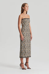 Dresses | Women Scanlan Theodore EMBROIDERED FLORAL DRESS Black.cream