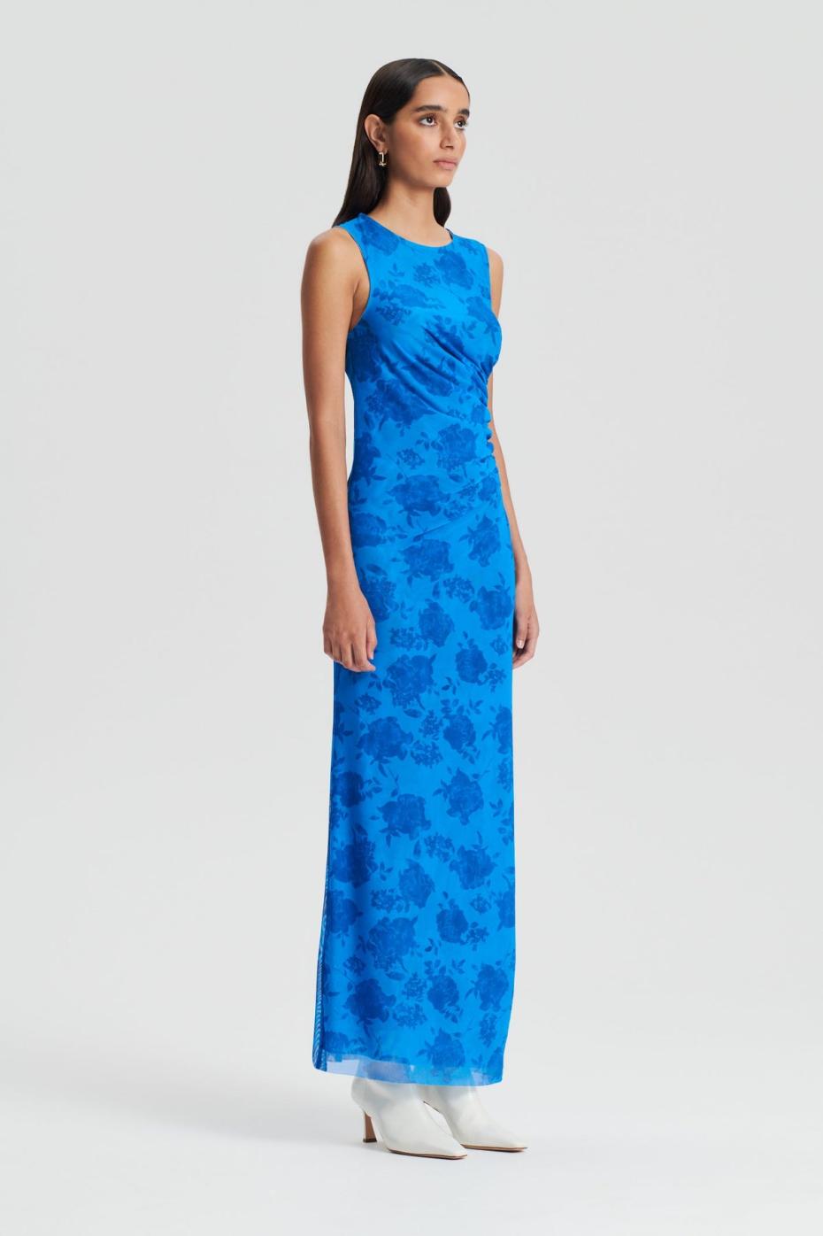 Dresses | Women Scanlan Theodore FLORAL LACE PRINT MESH DRESS Blue