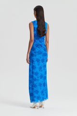 Dresses | Women Scanlan Theodore FLORAL LACE PRINT MESH DRESS Blue